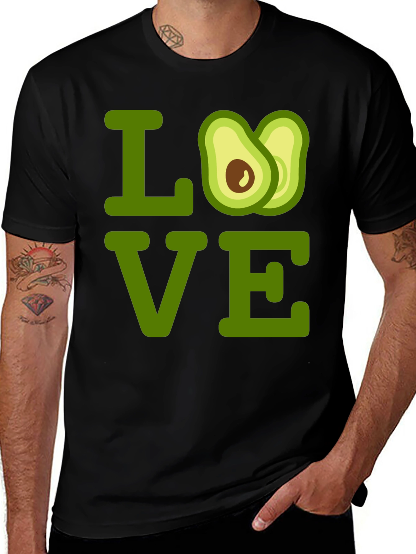 Avocado Love Graphic Print T-Shirt