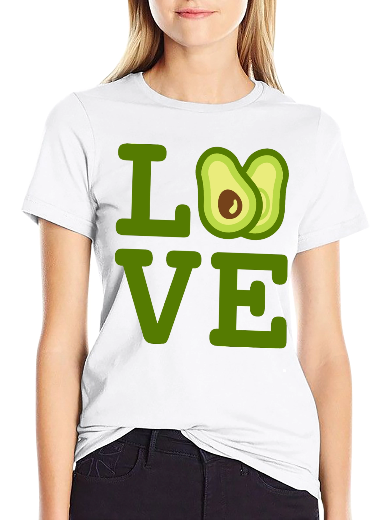 Avocado Love Graphic Print T-Shirt