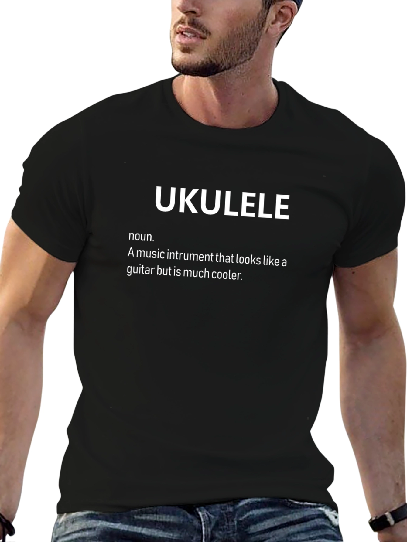 Ukulele Definition Graphic T-Shirt - Cool Music Instrument Tee