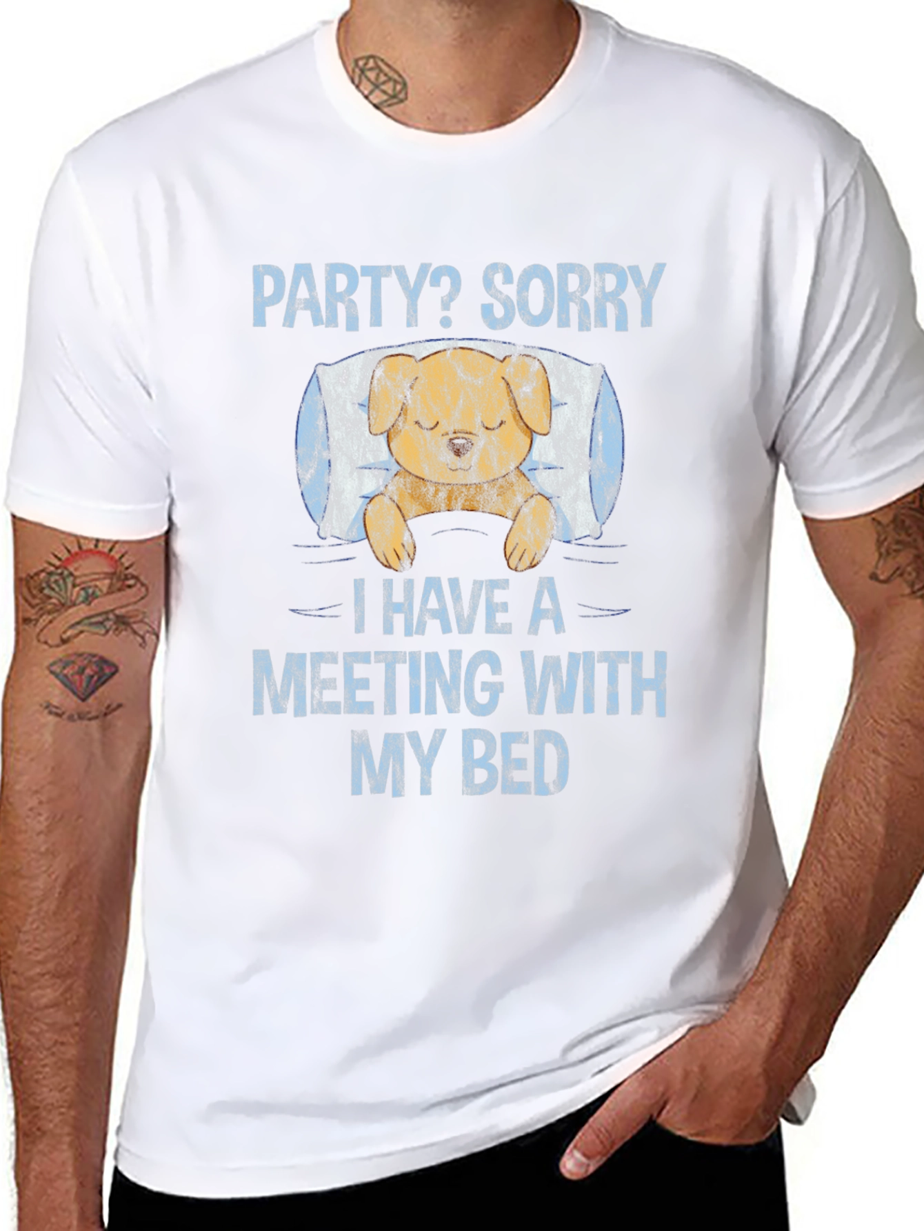 Party? Sorry Meeting with Bed T-Shirt