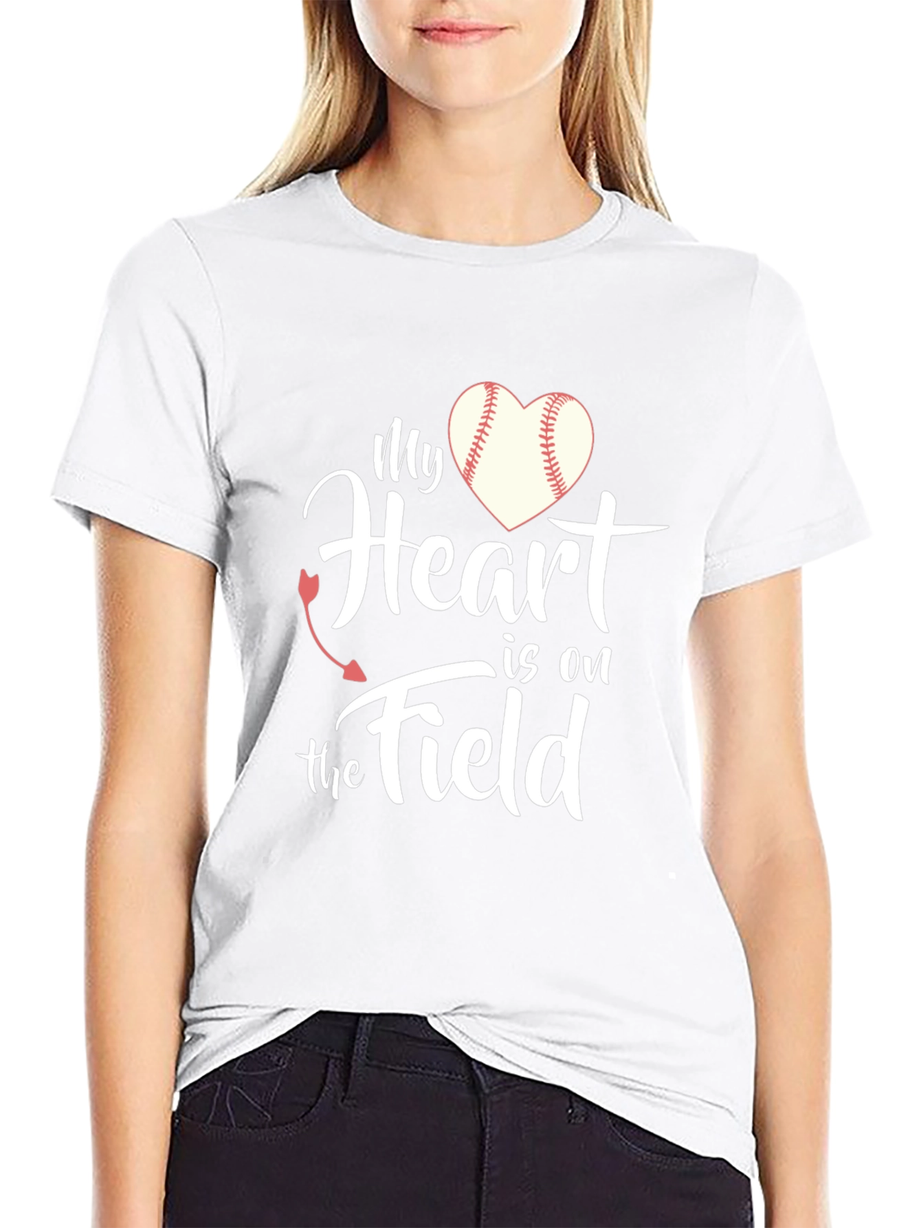 My Heart Is On The Field Baseball T-Shirt