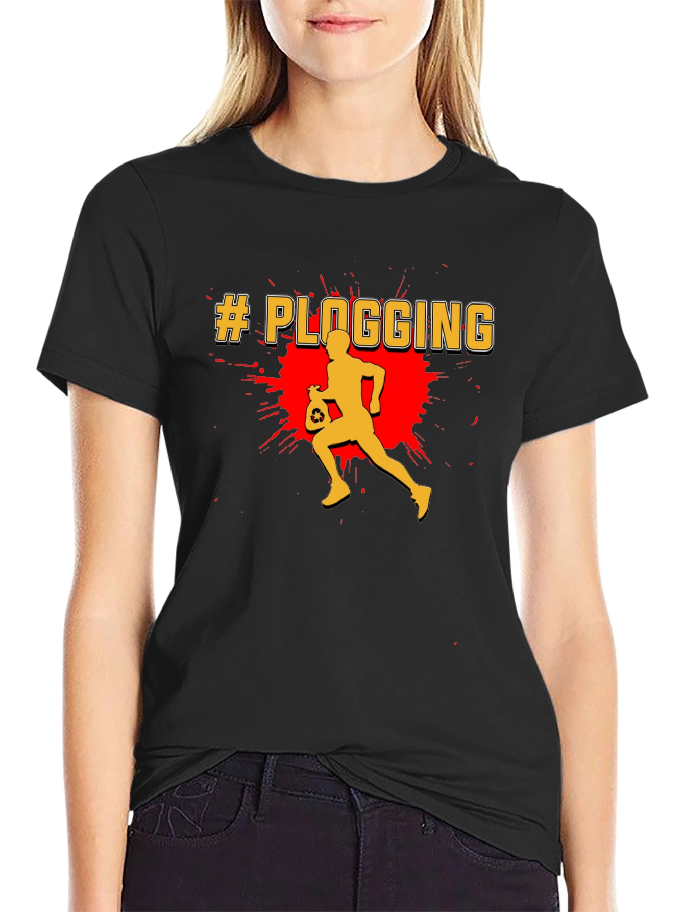 Plogging T-Shirt - Run & Recycle Tee