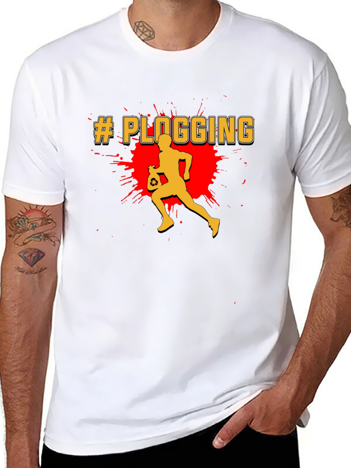 Plogging T-Shirt - Run & Recycle Tee