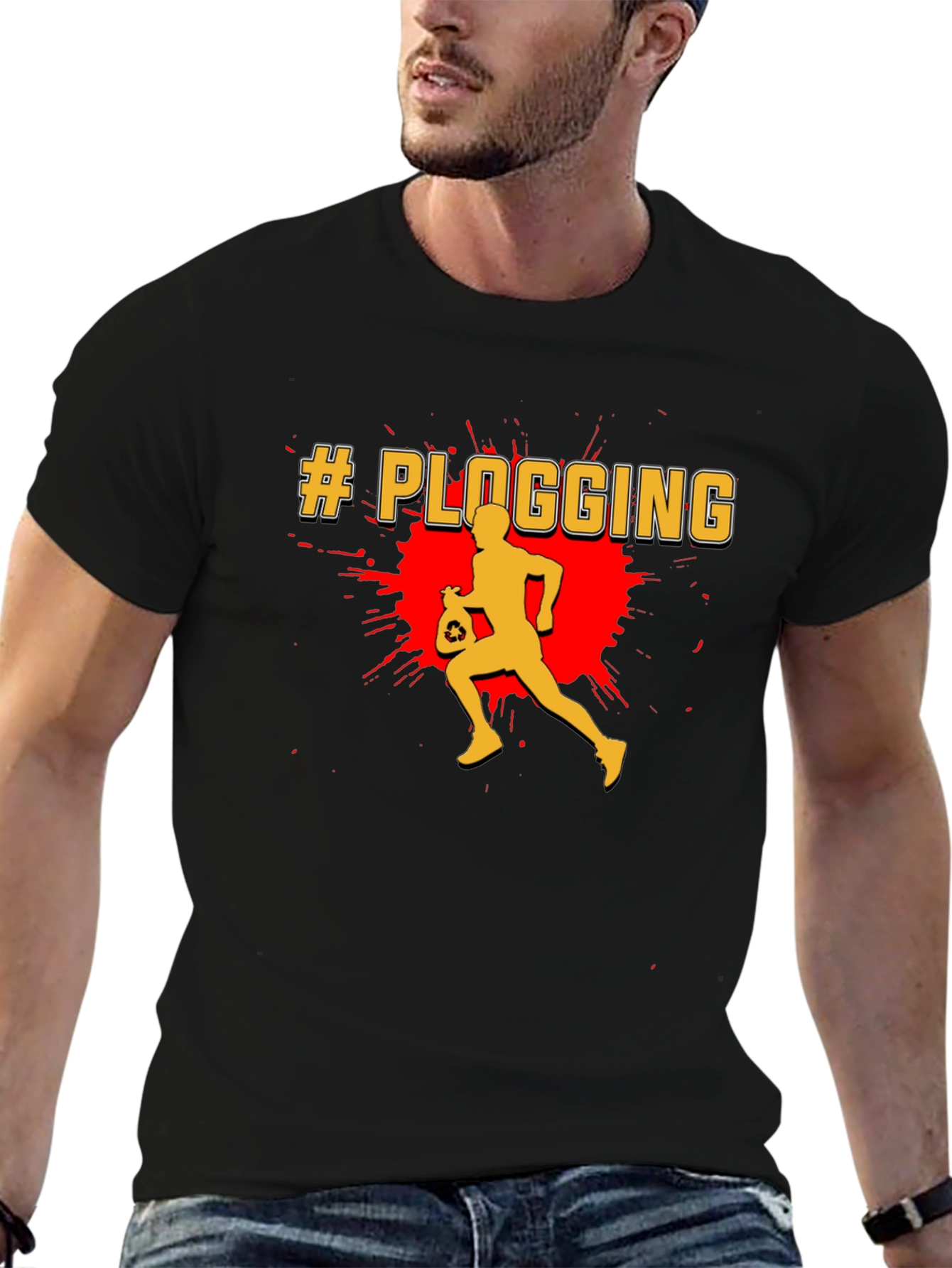 Plogging T-Shirt - Run & Recycle Tee