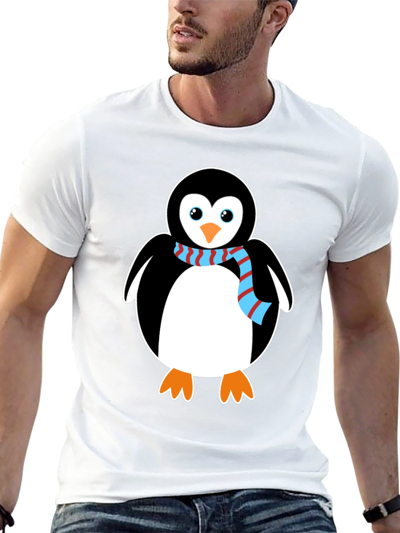 Penguin Graphic Tee - Cute Cartoon Animal Shirt