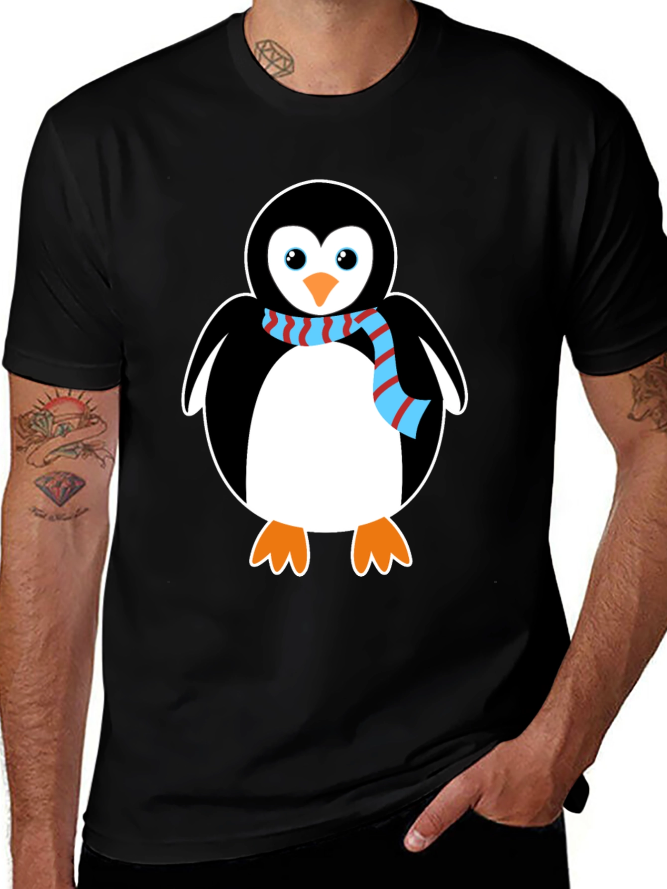 Penguin Graphic Tee - Cute Cartoon Animal Shirt