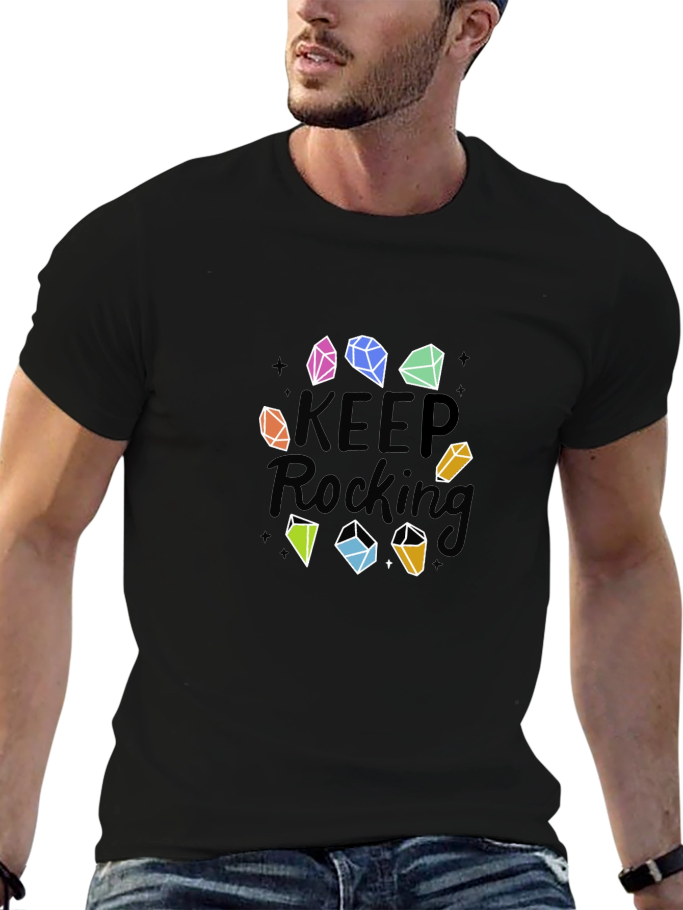 Keep Rocking Graphic Print T-Shirt