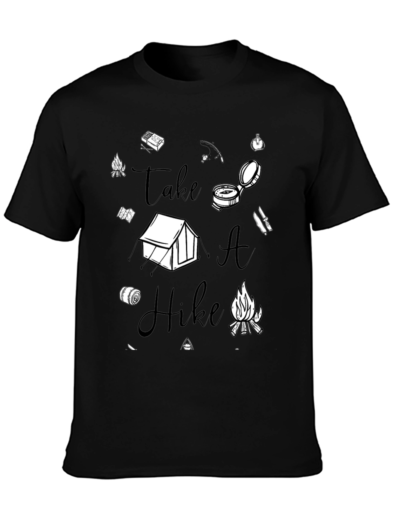 Take A Hike Graphic T-Shirt - Black