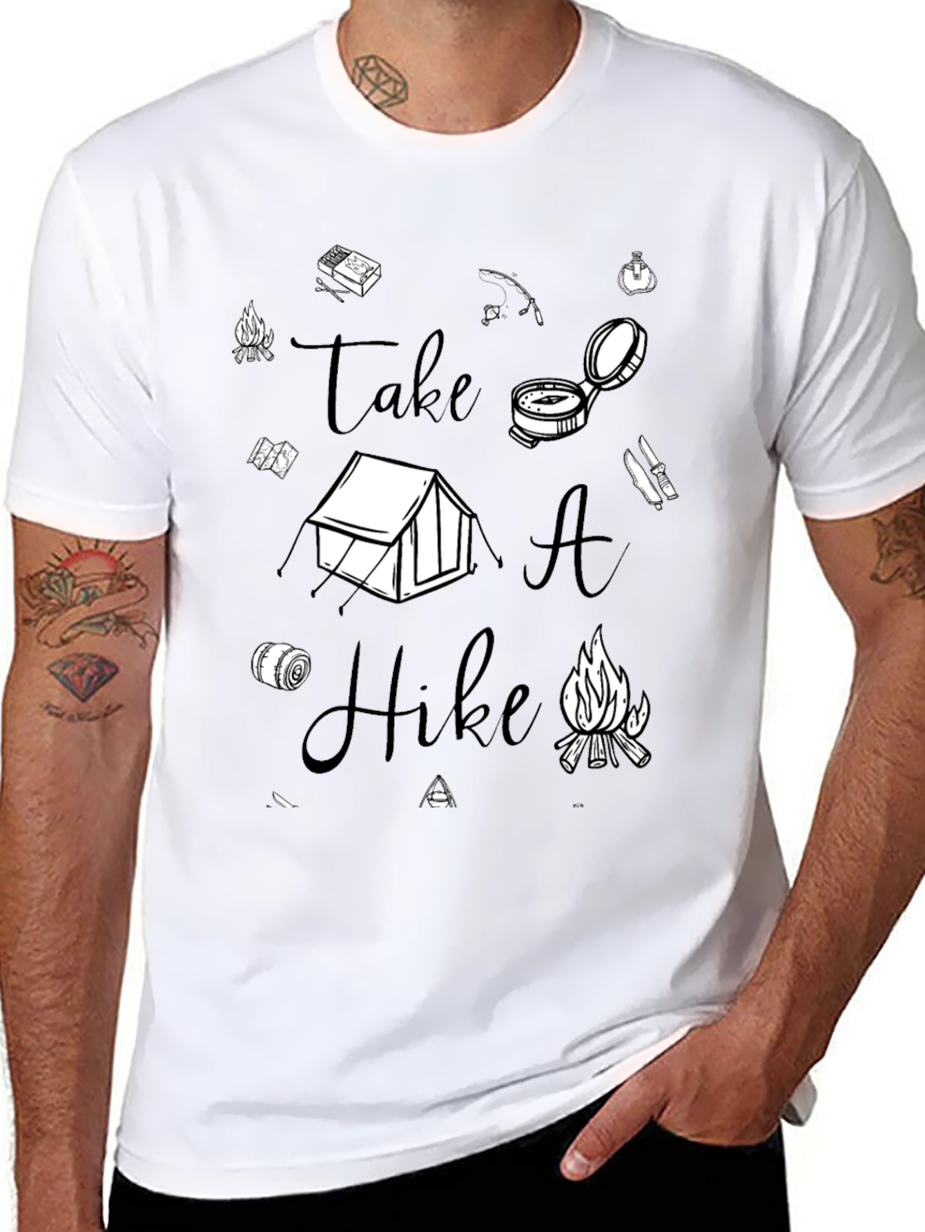 Take A Hike Graphic T-Shirt - Black