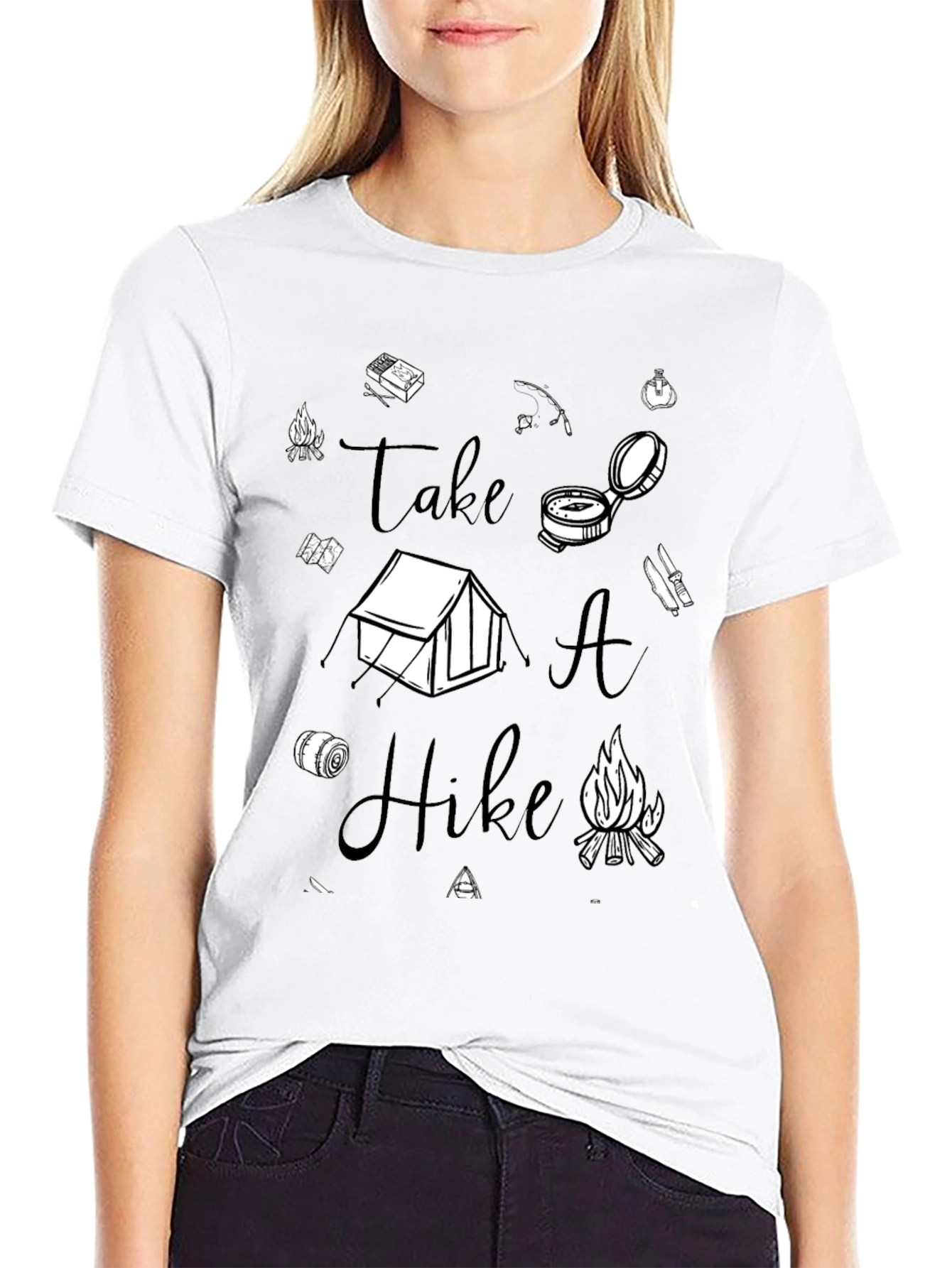 Take A Hike Graphic T-Shirt - Black