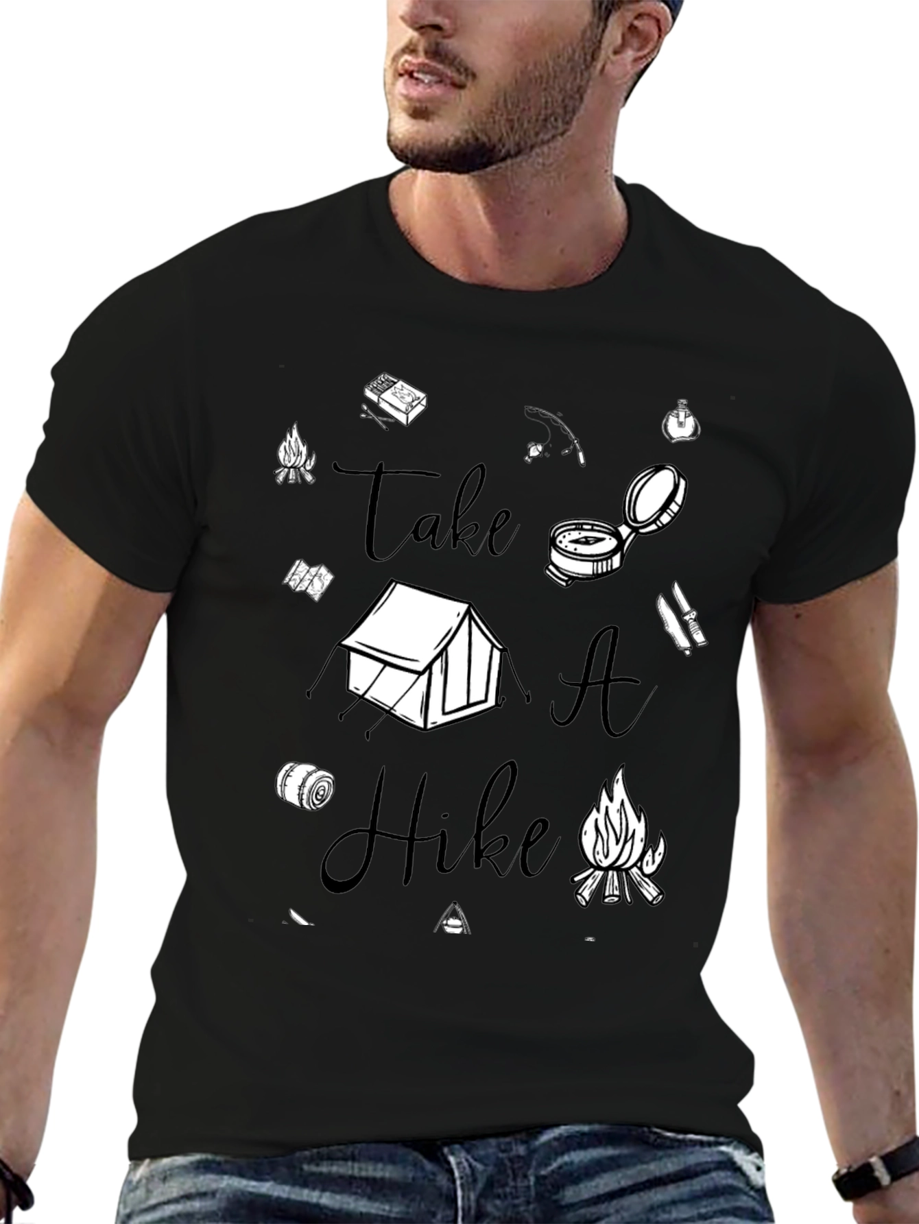 Take A Hike Graphic T-Shirt - Black