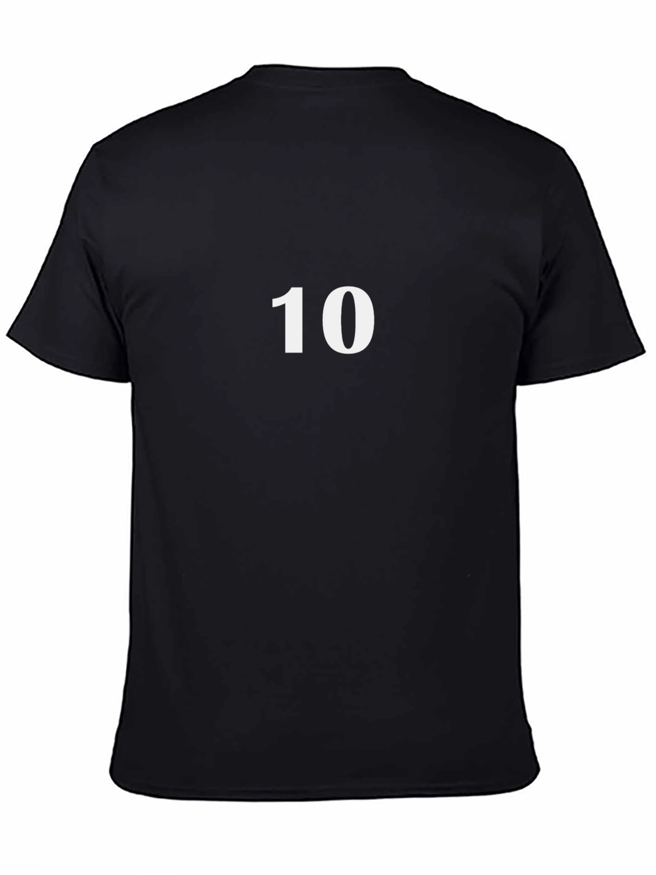 Black T-Shirt with White 10 Graphic