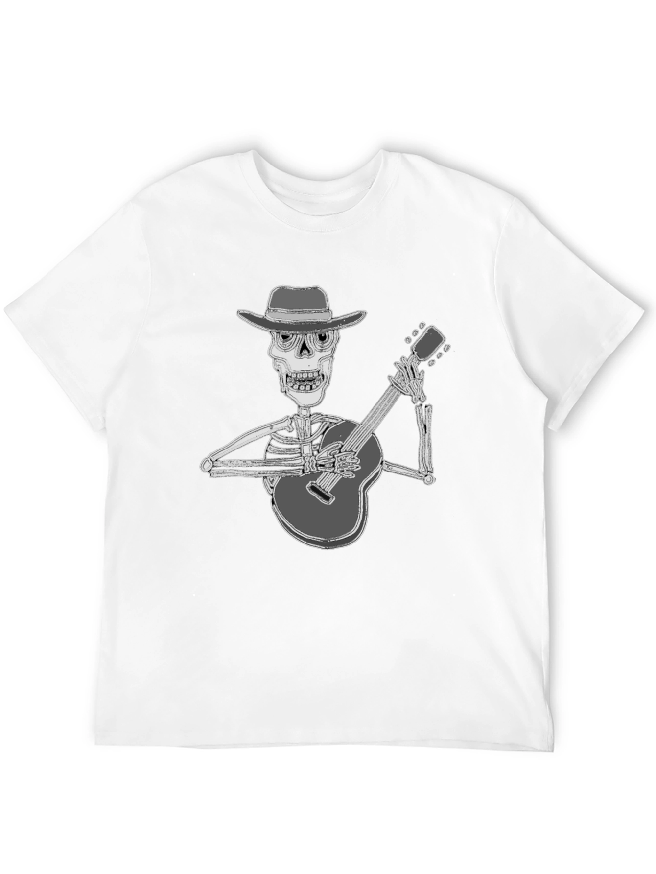 Skeleton Guitarist T-Shirt - Black Graphic Tee