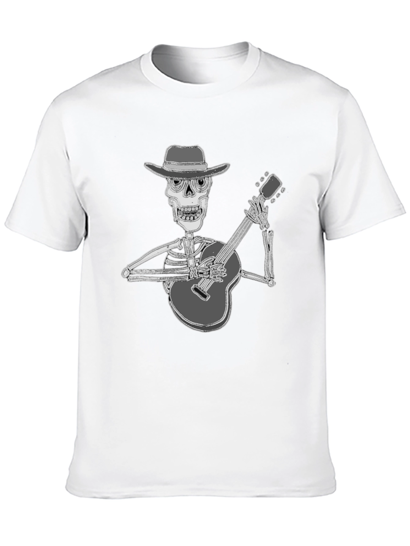 Skeleton Guitarist T-Shirt - Black Graphic Tee