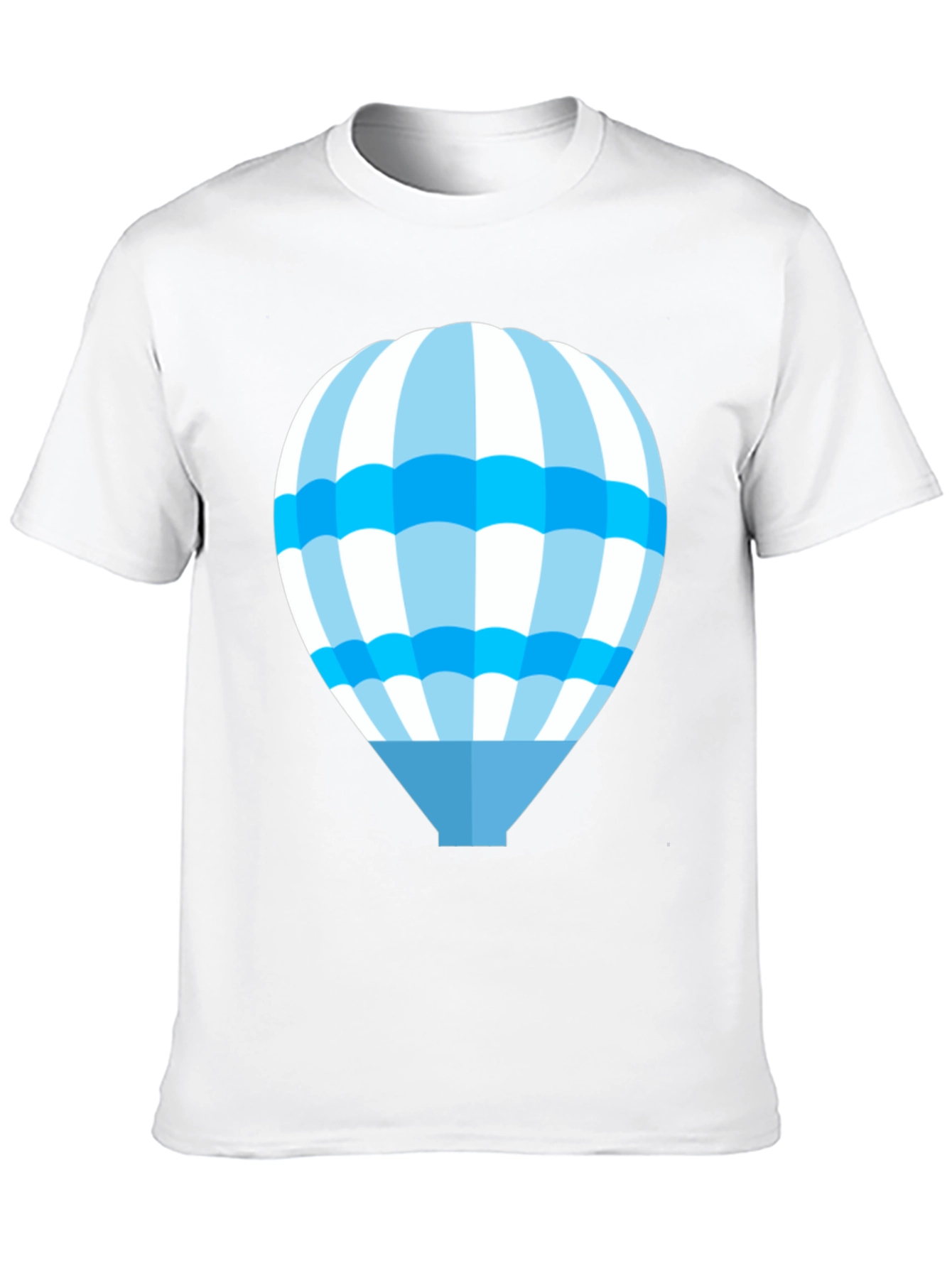 Blue Hot Air Balloon Graphic T-Shirt