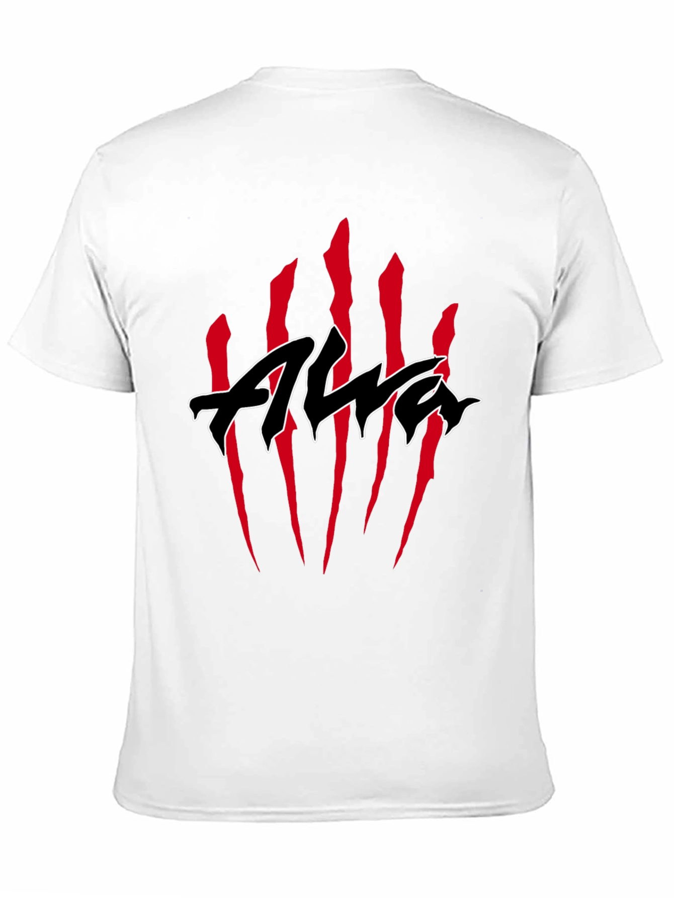 Black T-Shirt with Claw Marks & Edgy Logo
