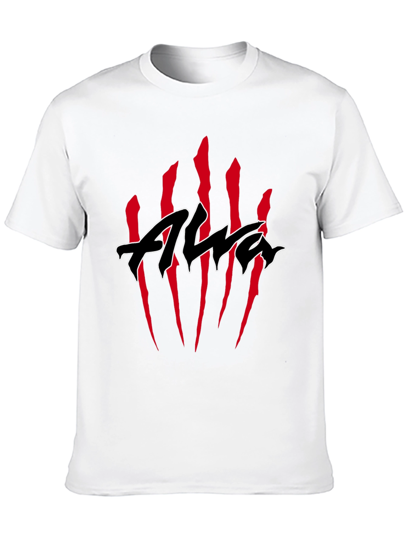 Black T-Shirt with Claw Marks & Edgy Logo