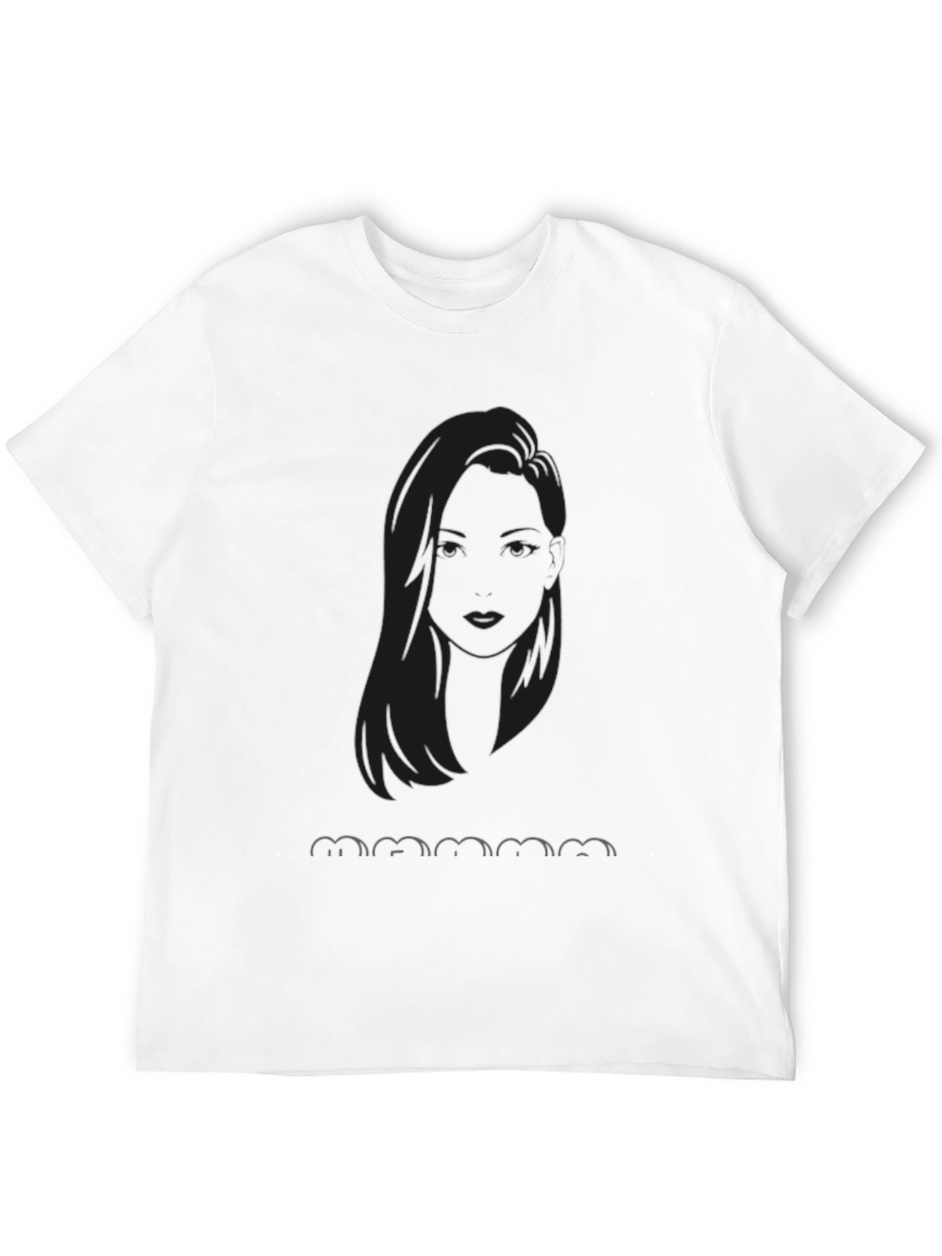 Black Graphic Tee - Mamma Mia Silhouette Design