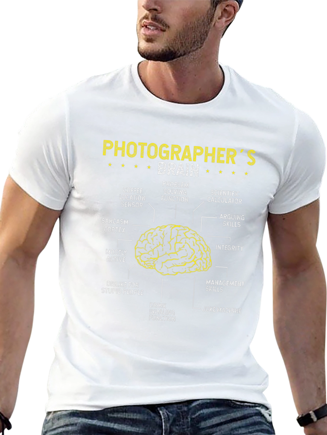 Photographers Brain T-Shirt - Funny Anatomy Tee