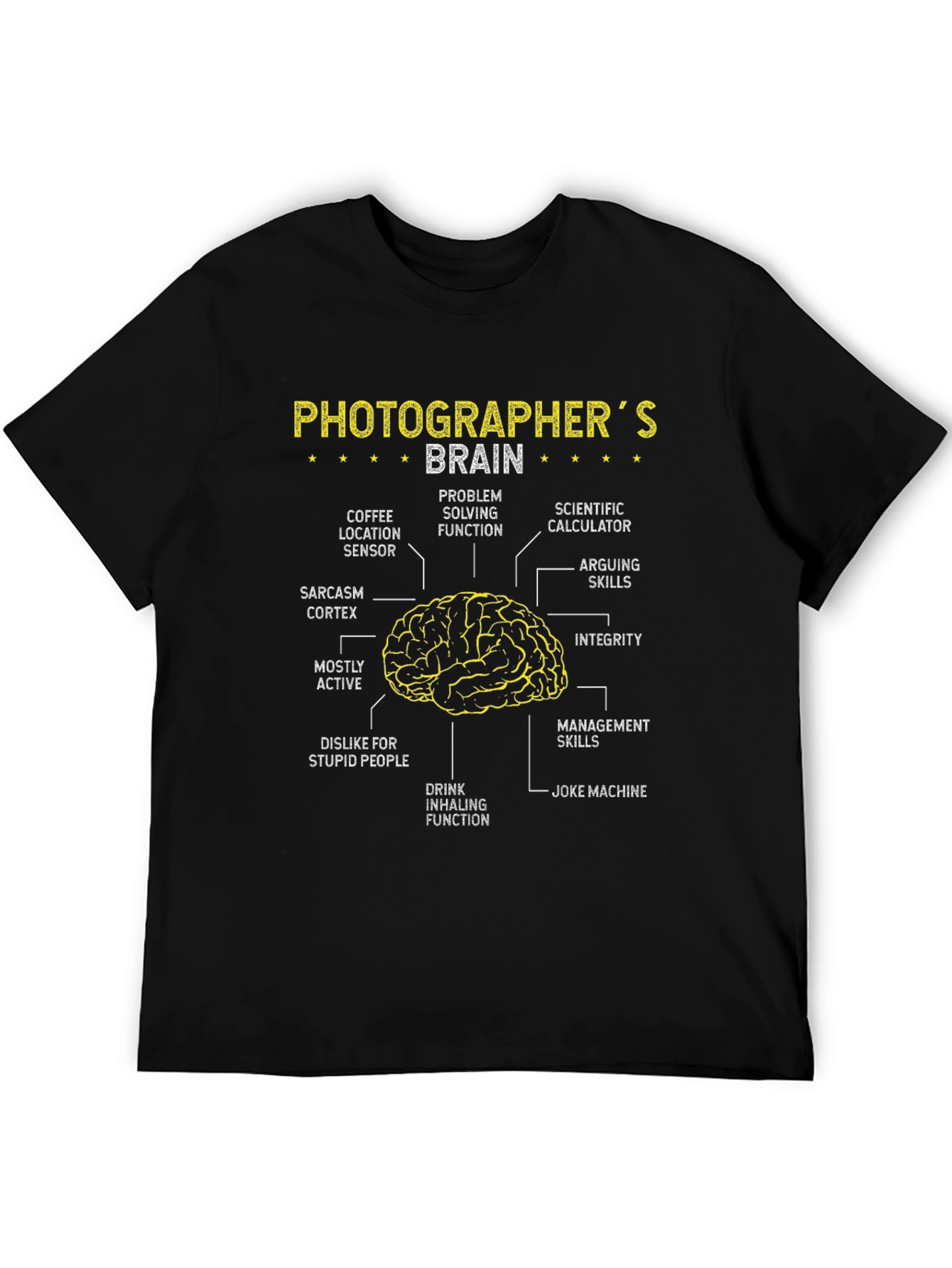 Photographers Brain T-Shirt - Funny Anatomy Tee