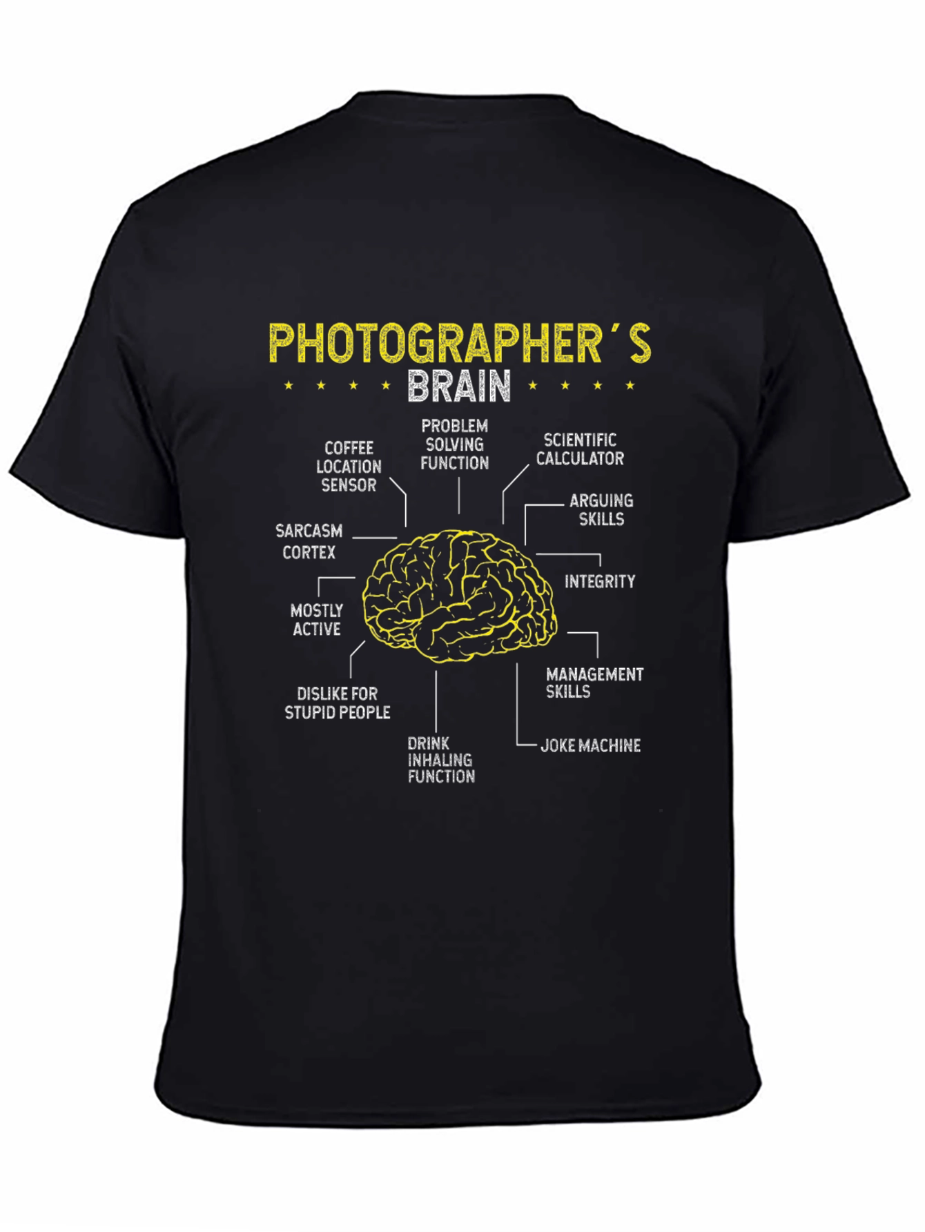 Photographers Brain T-Shirt - Funny Anatomy Tee