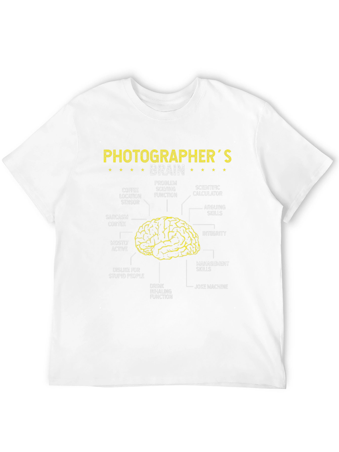 Photographers Brain T-Shirt - Funny Anatomy Tee