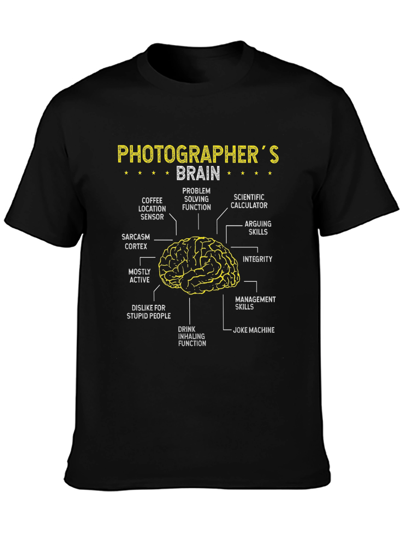 Photographers Brain T-Shirt - Funny Anatomy Tee