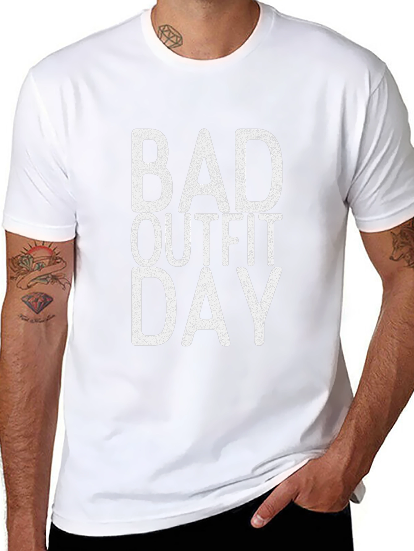 Bad Outfit Day Black Graphic T-Shirt