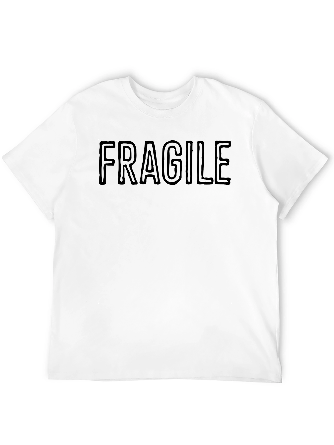 Fragile Graphic Print Crew Neck T-Shirt