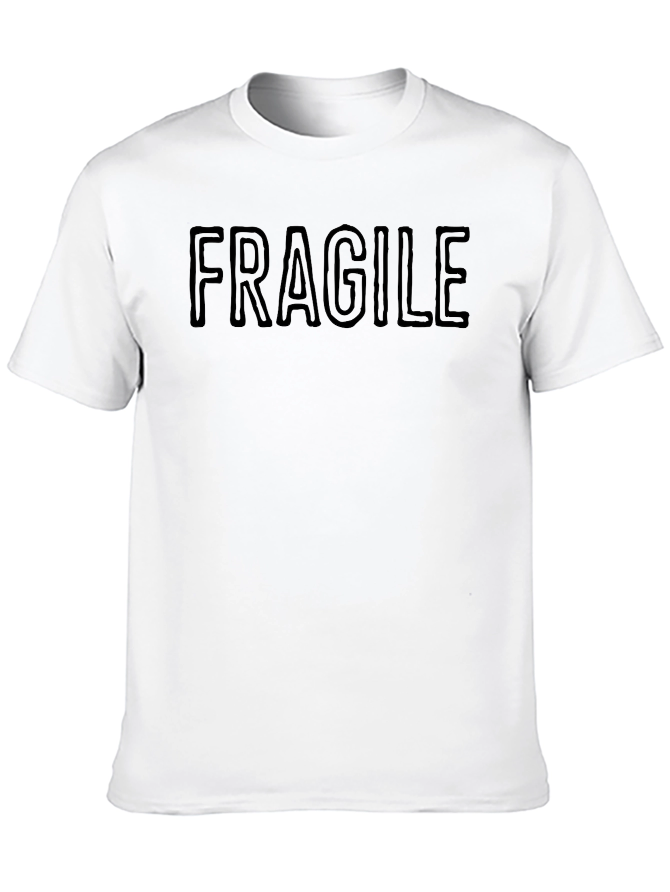 Fragile Graphic Print Crew Neck T-Shirt