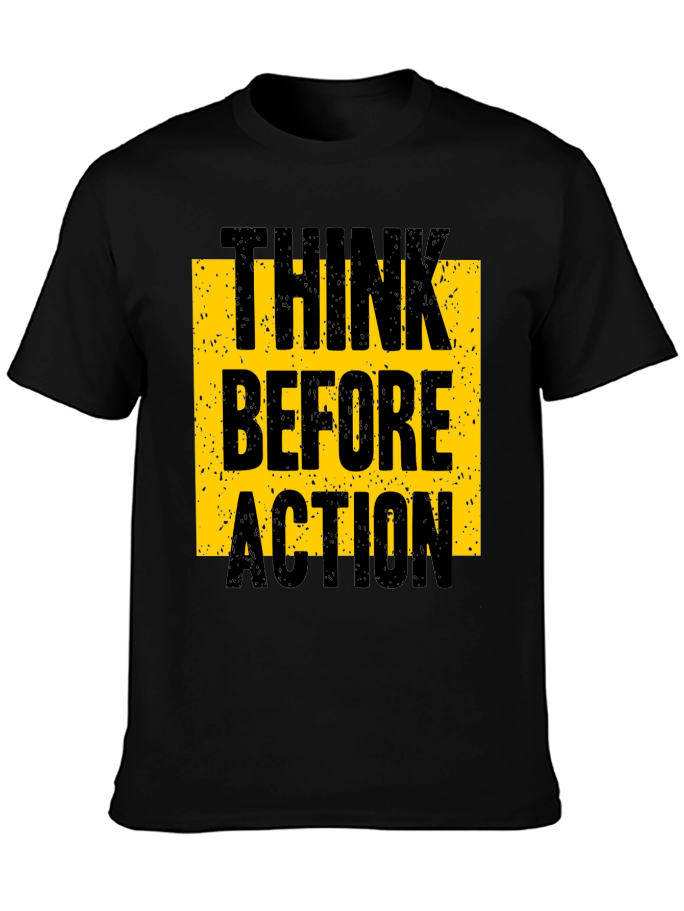 Think Before Action Graphic Tee - Black