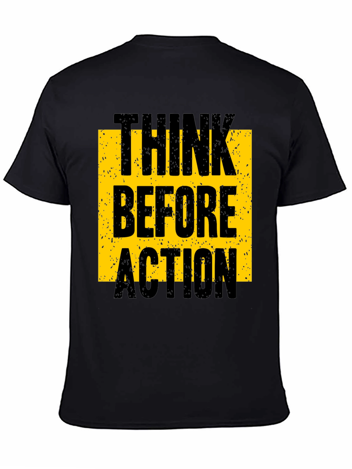 Think Before Action Graphic Tee - Black