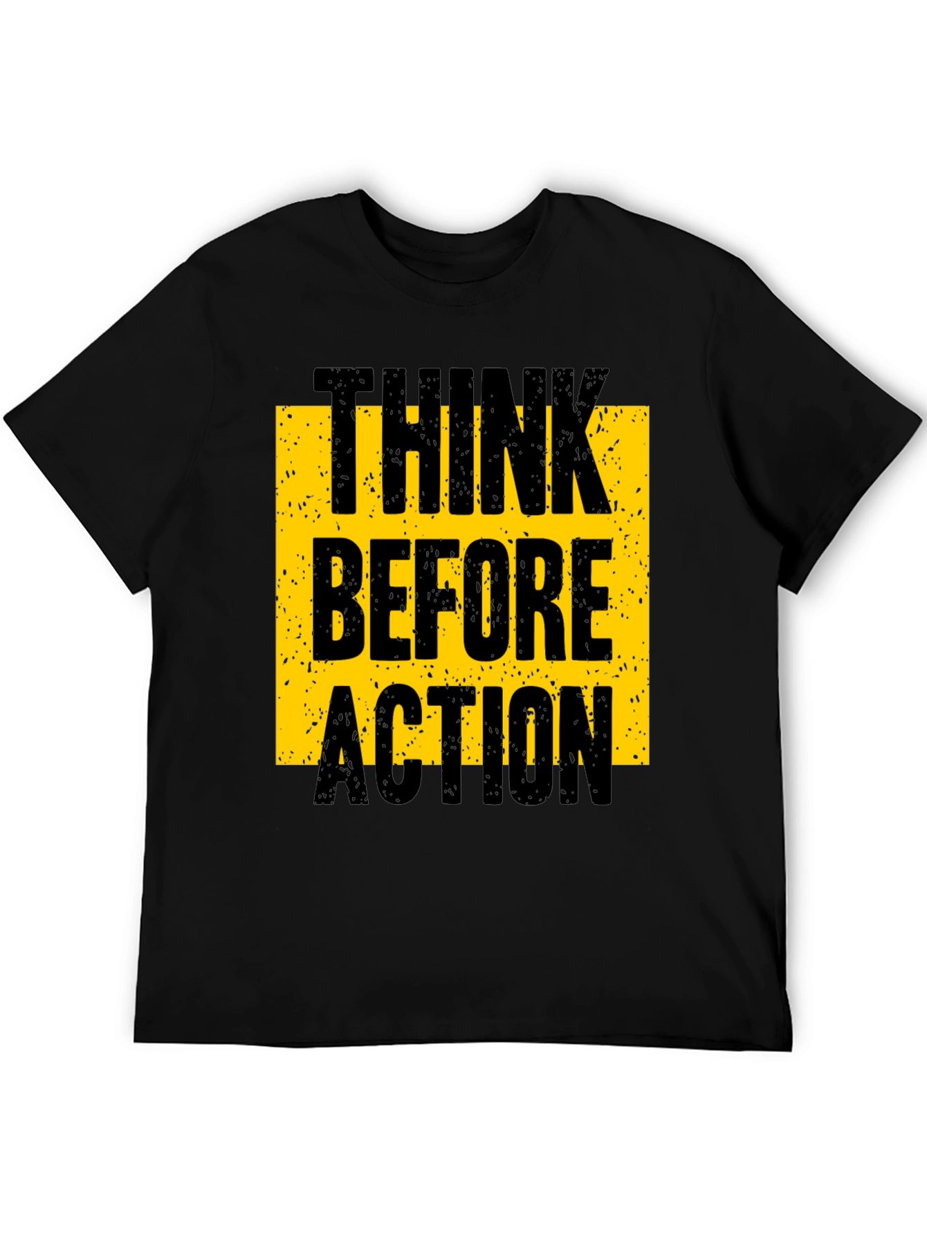 Think Before Action Graphic Tee - Black