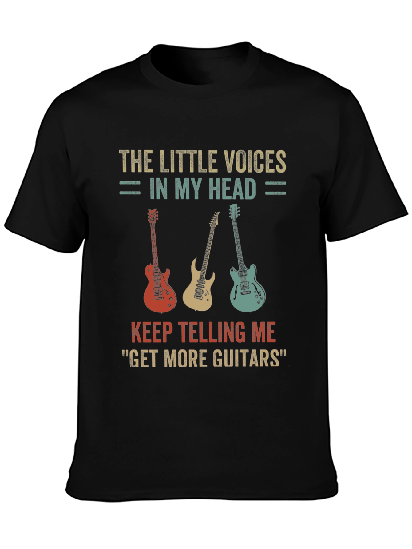 Funny Guitar T-Shirt - Little Voices More Guitars!