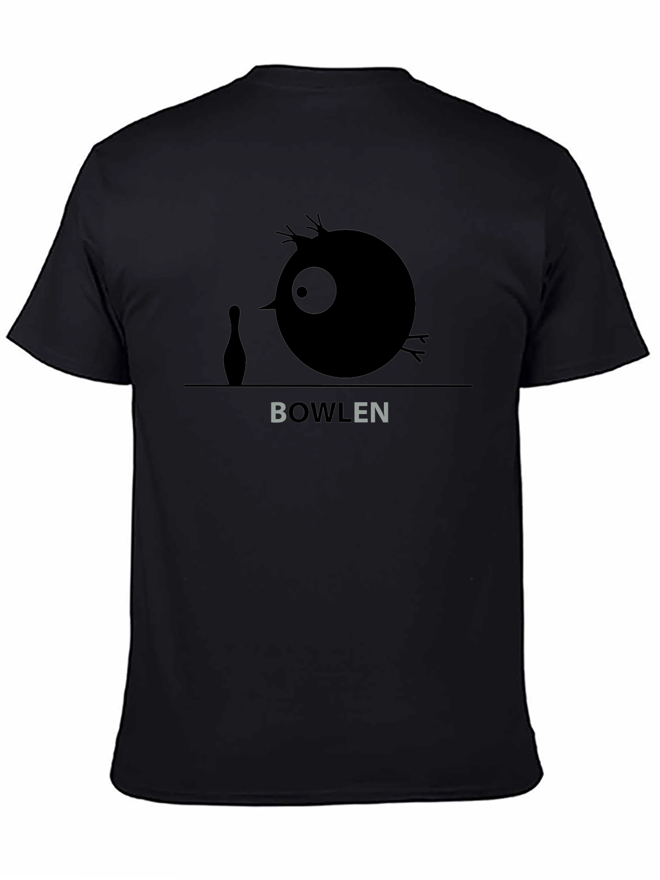 Black Bowlen Cartoon T-Shirt