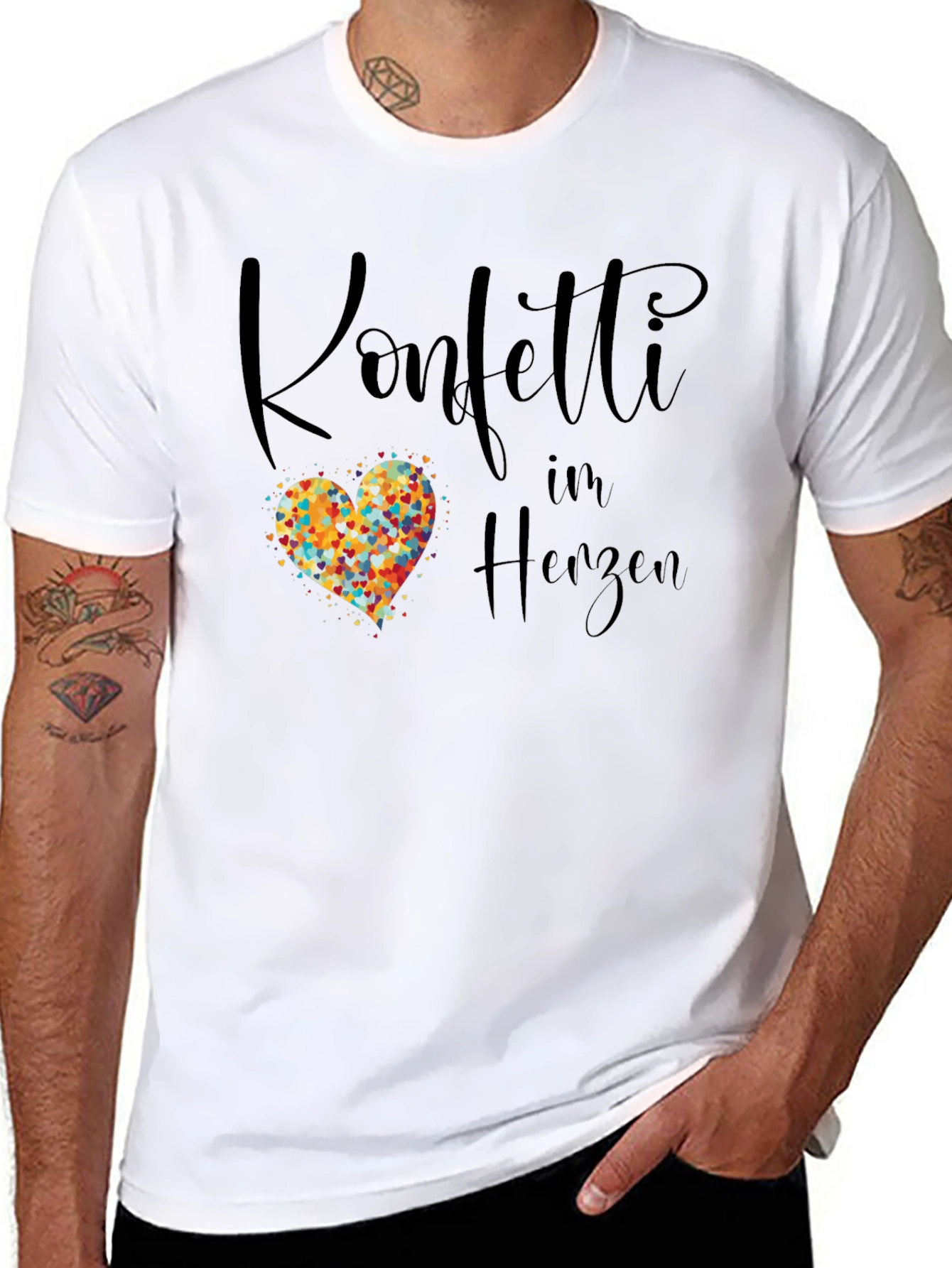 Konfetti im Herzen Graphic Tee - Black T-Shirt