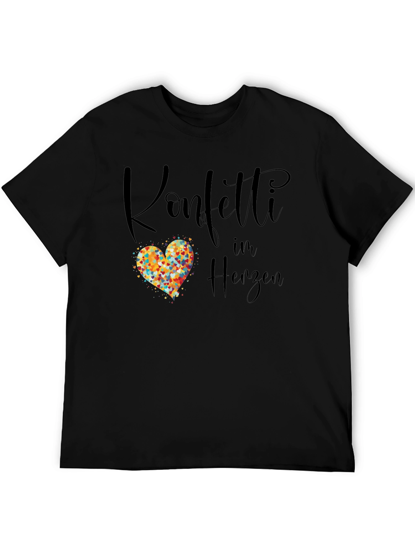 Konfetti im Herzen Graphic Tee - Black T-Shirt