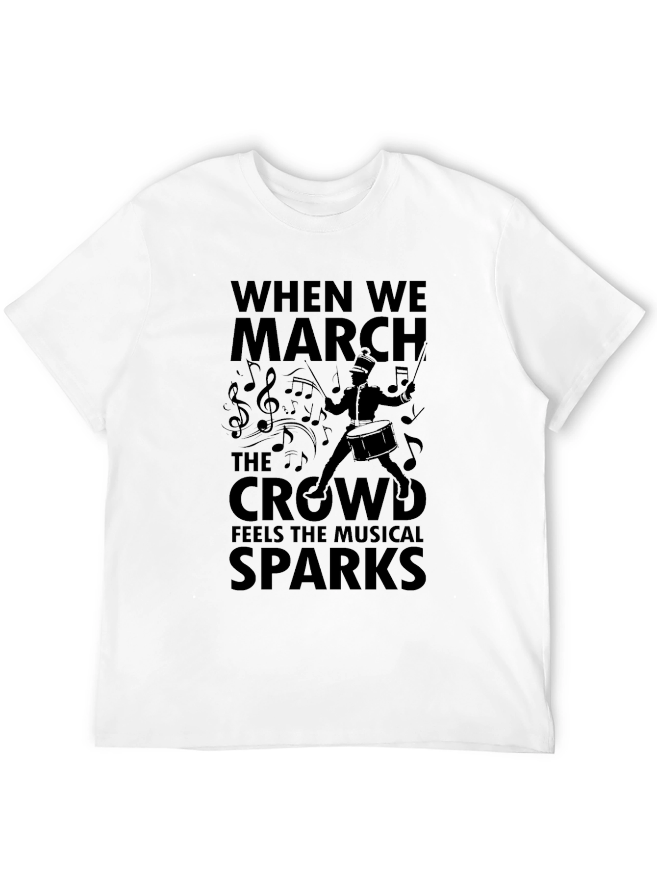 Marching Band Drummer T-Shirt - Musical Sparks