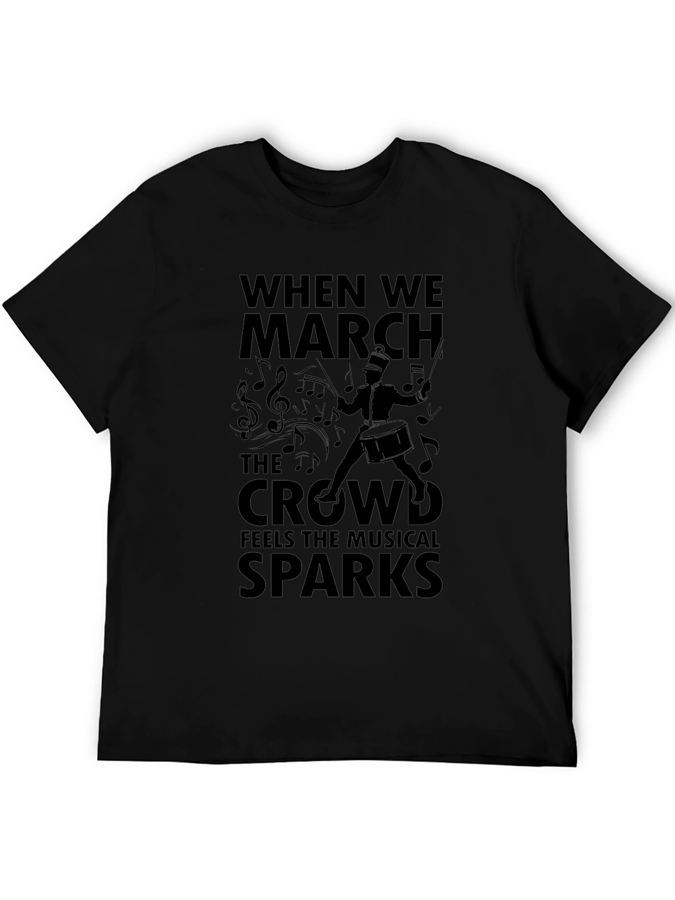 Marching Band Drummer T-Shirt - Musical Sparks