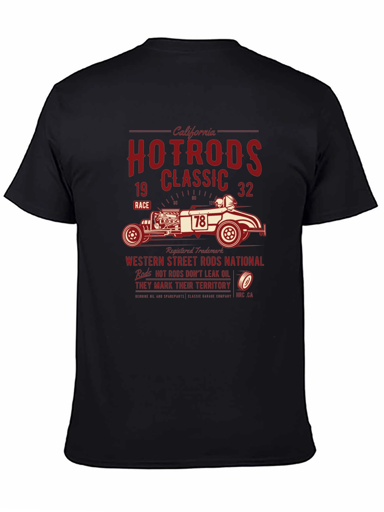 Hot Rods Classic Black T-Shirt