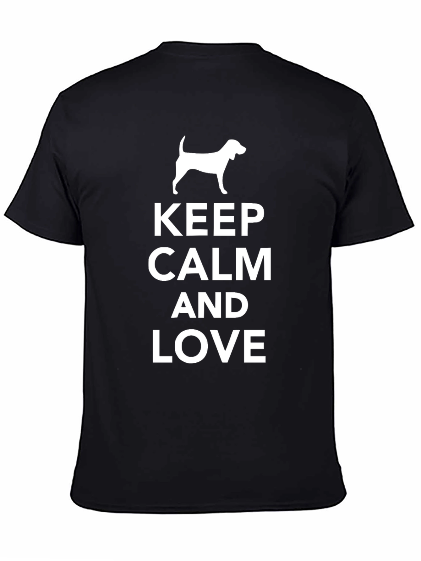 Keep Calm and Love Dog T-Shirt - Black