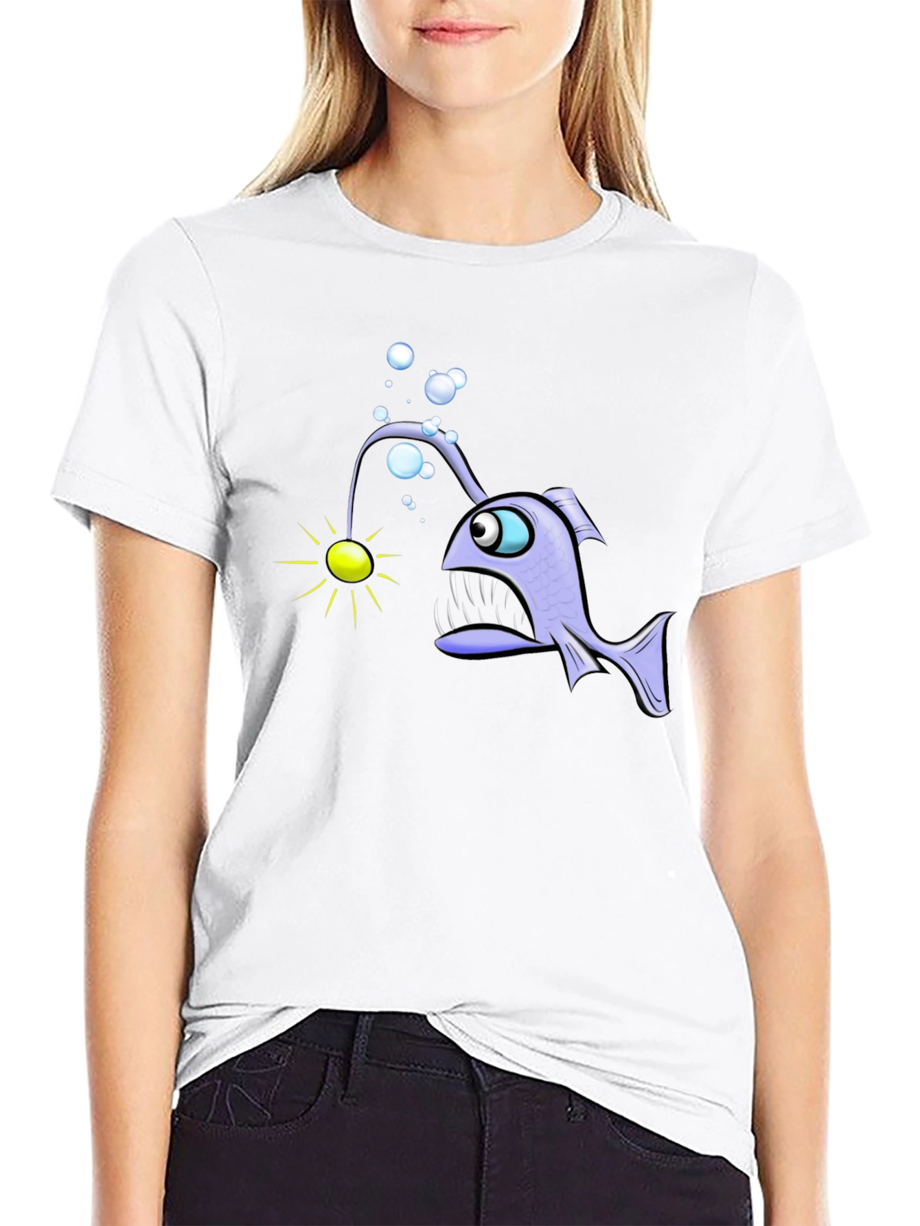 Angler Fish Graphic T-Shirt - Unique Design