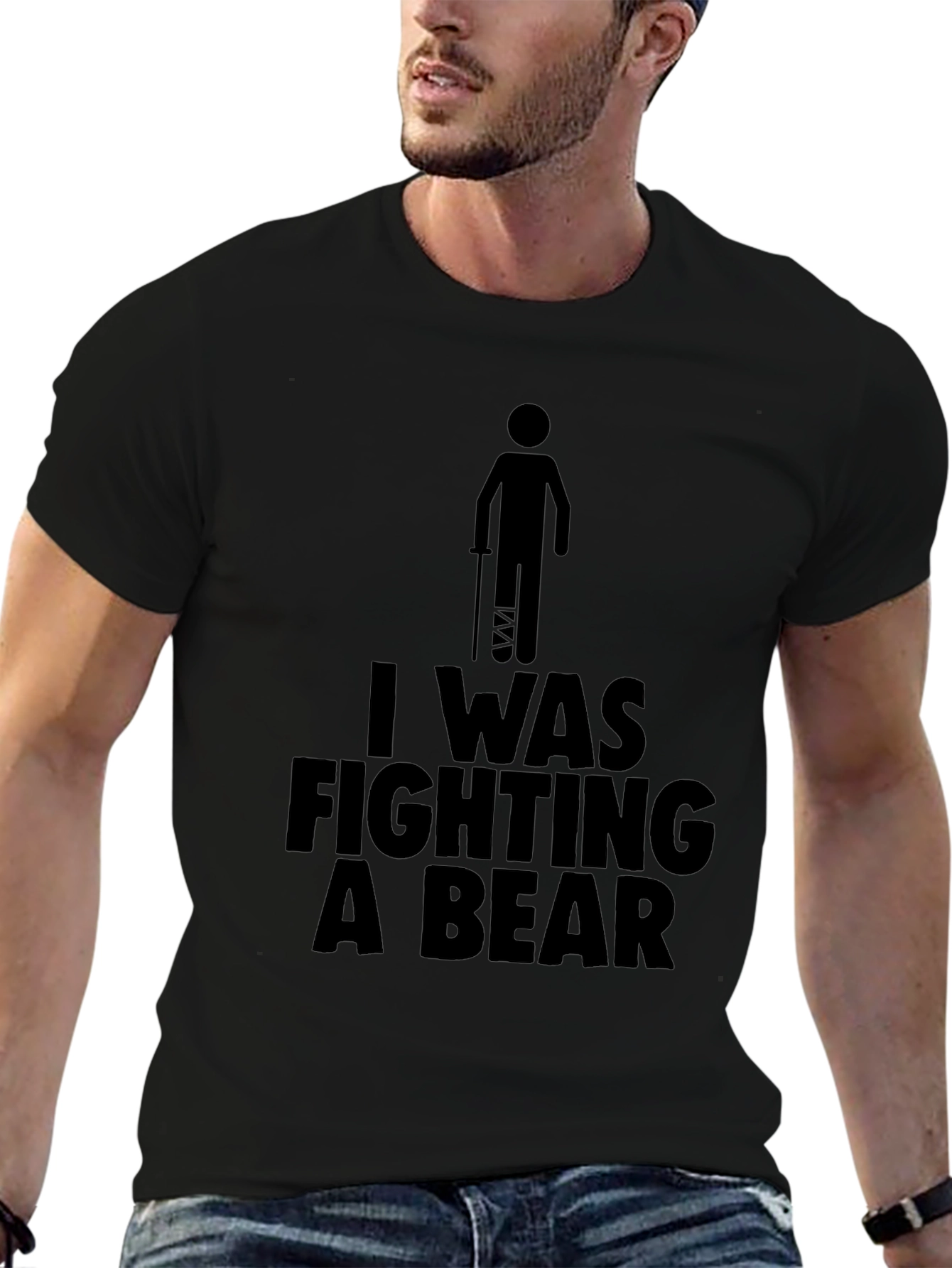 I Was Fighting A Bear Graphic Tee