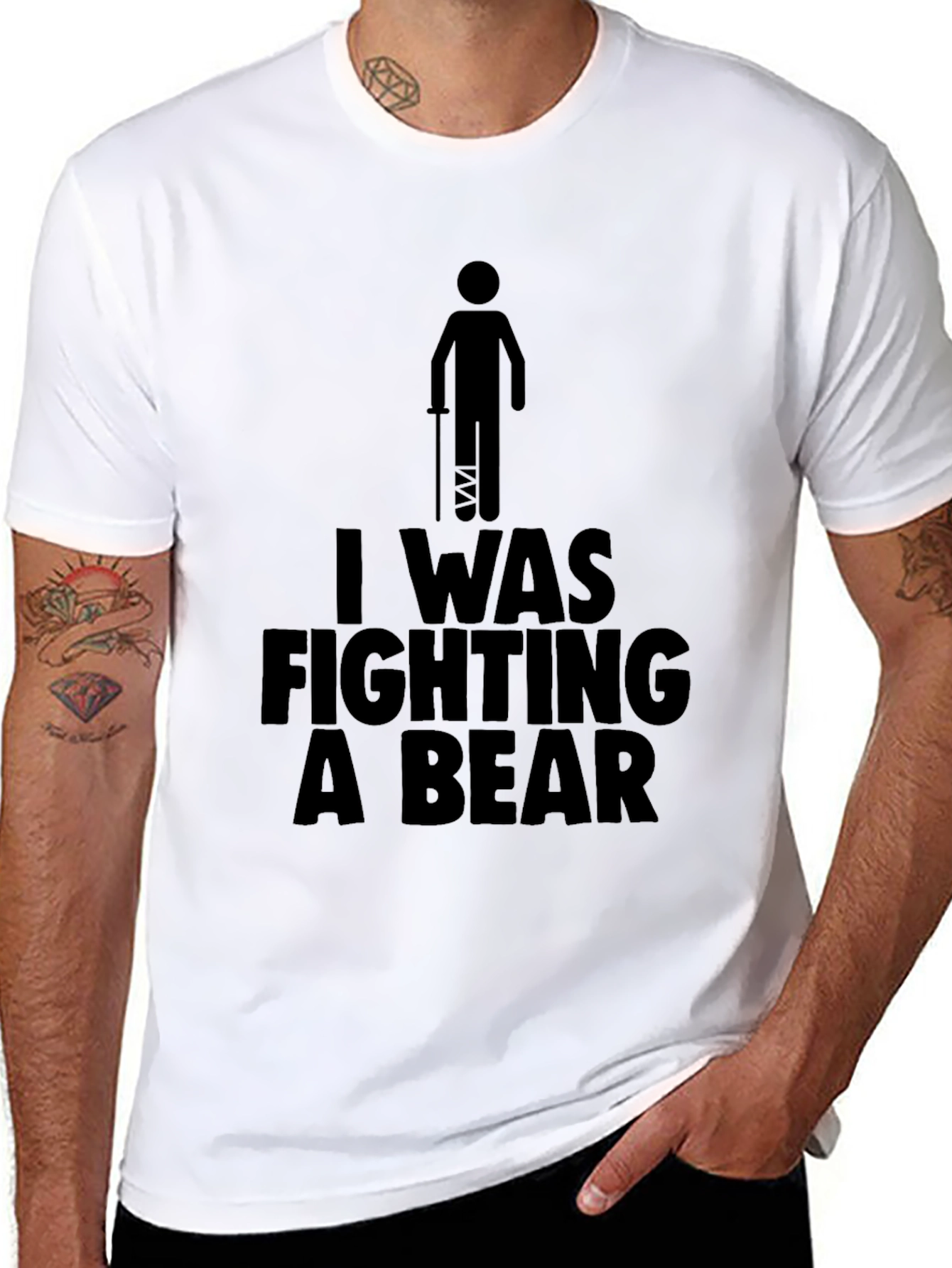 I Was Fighting A Bear Graphic Tee