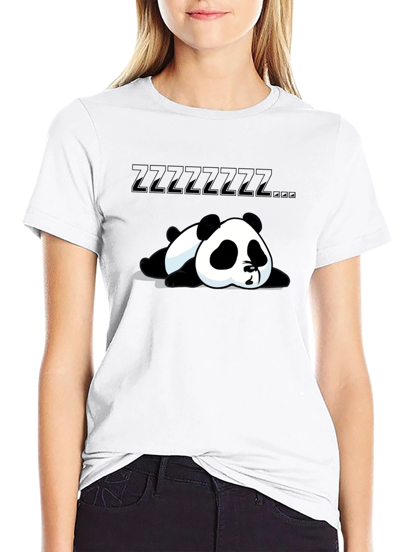 Sleeping Panda Graphic Tee - Lazy Days Style