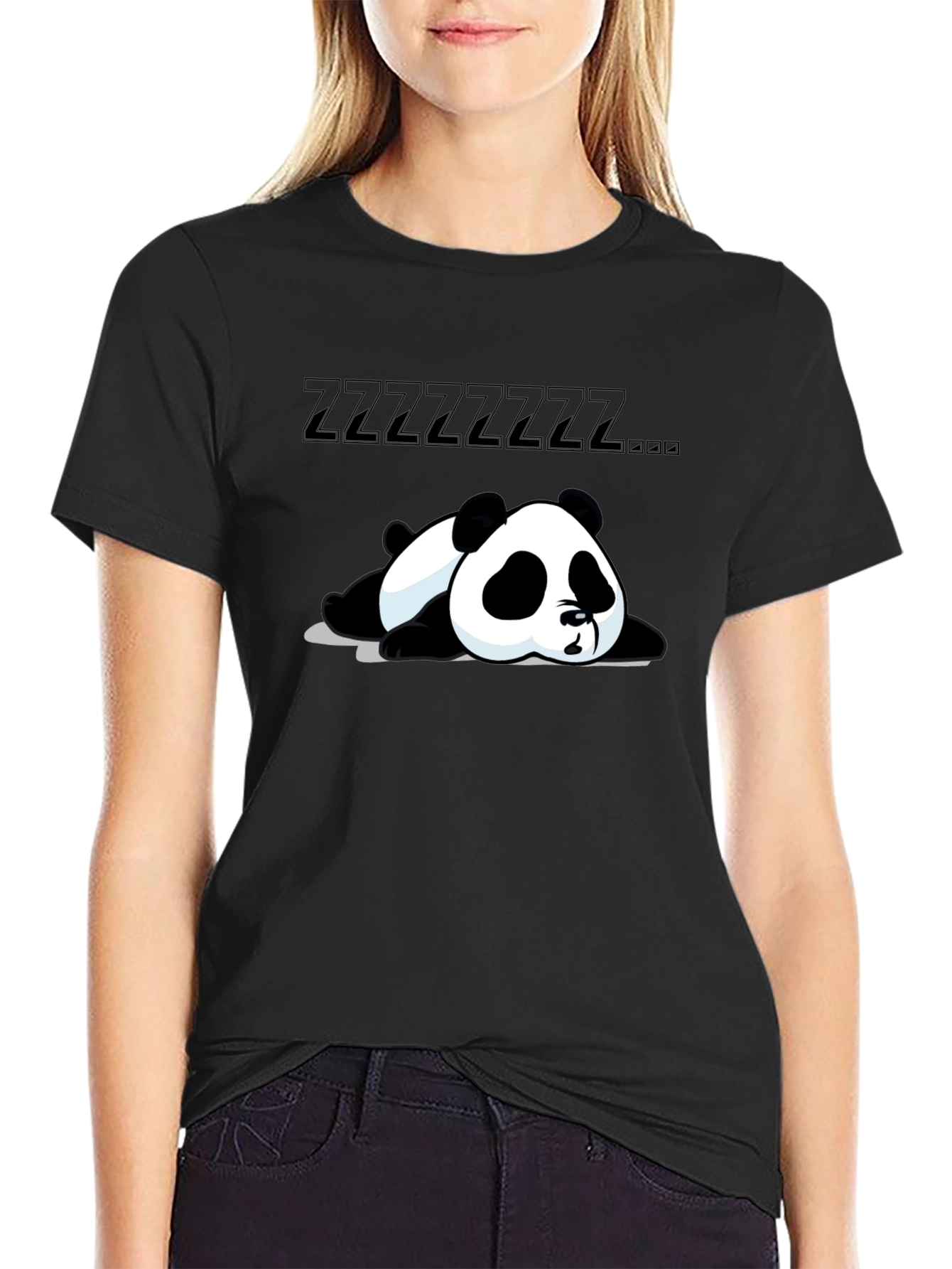Sleeping Panda Graphic Tee - Lazy Days Style