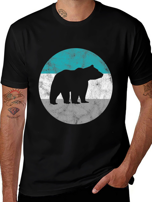 Bear Silhouette Graphic Tee - Mens Black Shirt
