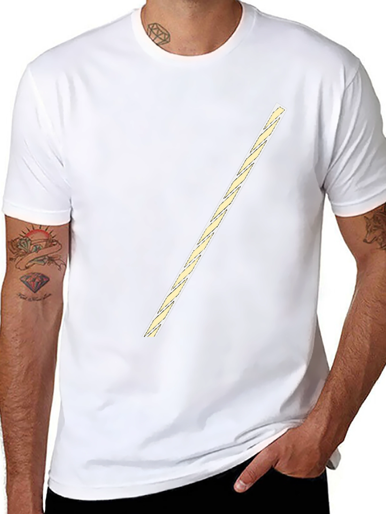 Mens Solid Black Crew Neck Short Sleeve T-Shirt
