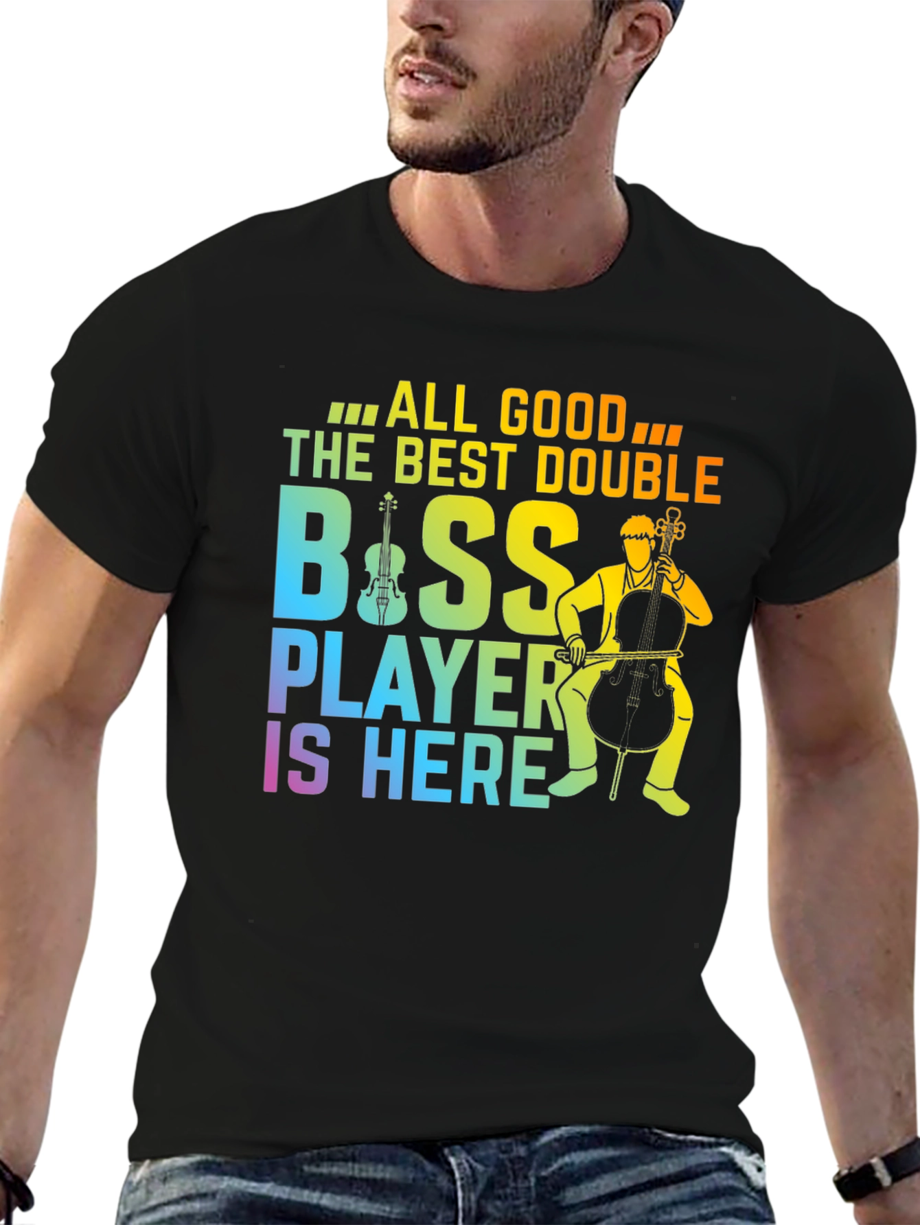 Double Bass Player T-Shirt Musician Graphic Tee