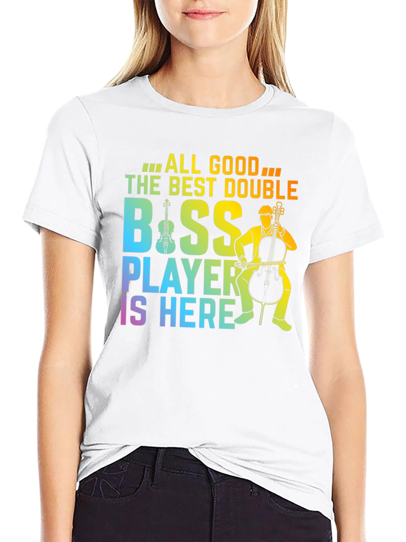 Double Bass Player T-Shirt Musician Graphic Tee